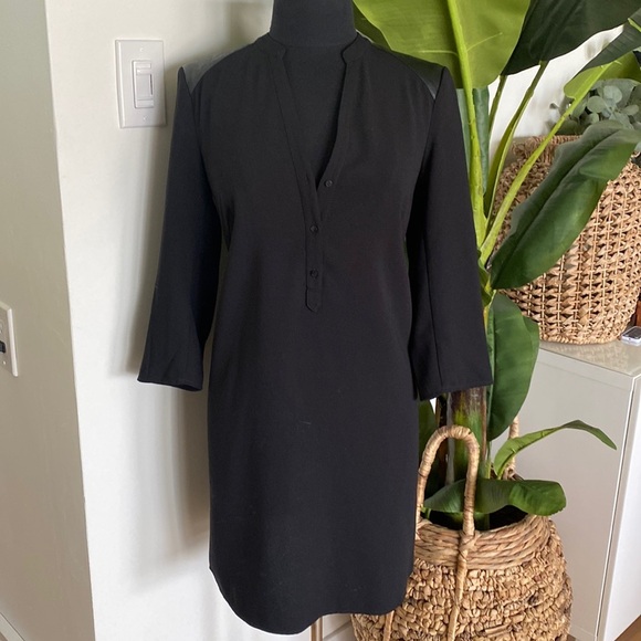 NWT H&M dress with faux leather shoulder detail - Picture 1 of 6